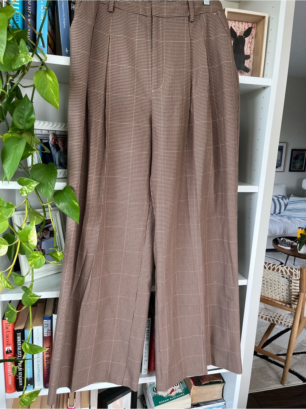 Plaid Anthropologie Trousers Size Large NWT